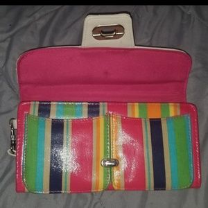 Nine West Rainbow Stripe Wristlet Wallet